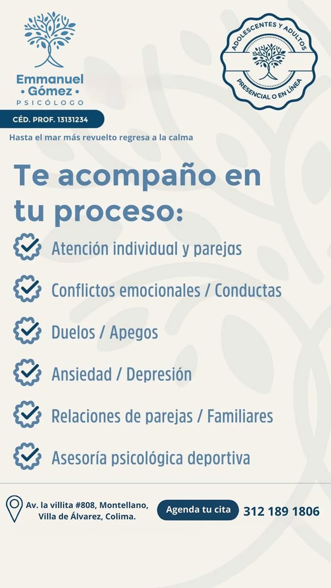 Psic. Emmanuel Gómez Facebook ad