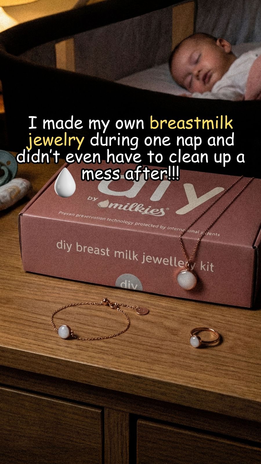 DIY by Milkies Breast Milk Jewellery Kit Facebook ad