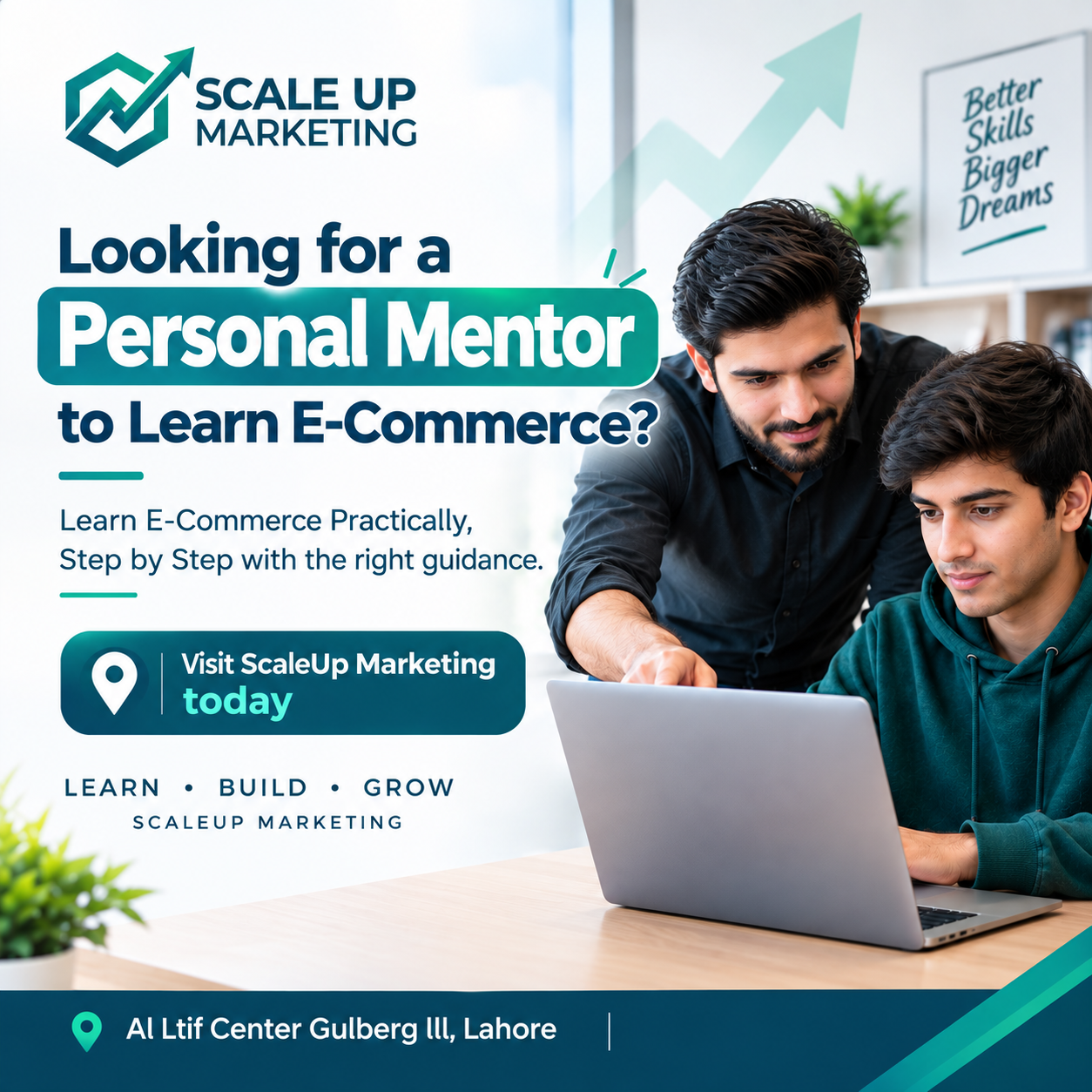 ScaleUp Marketing Facebook ad: Personal 1 to 1 Mentorship