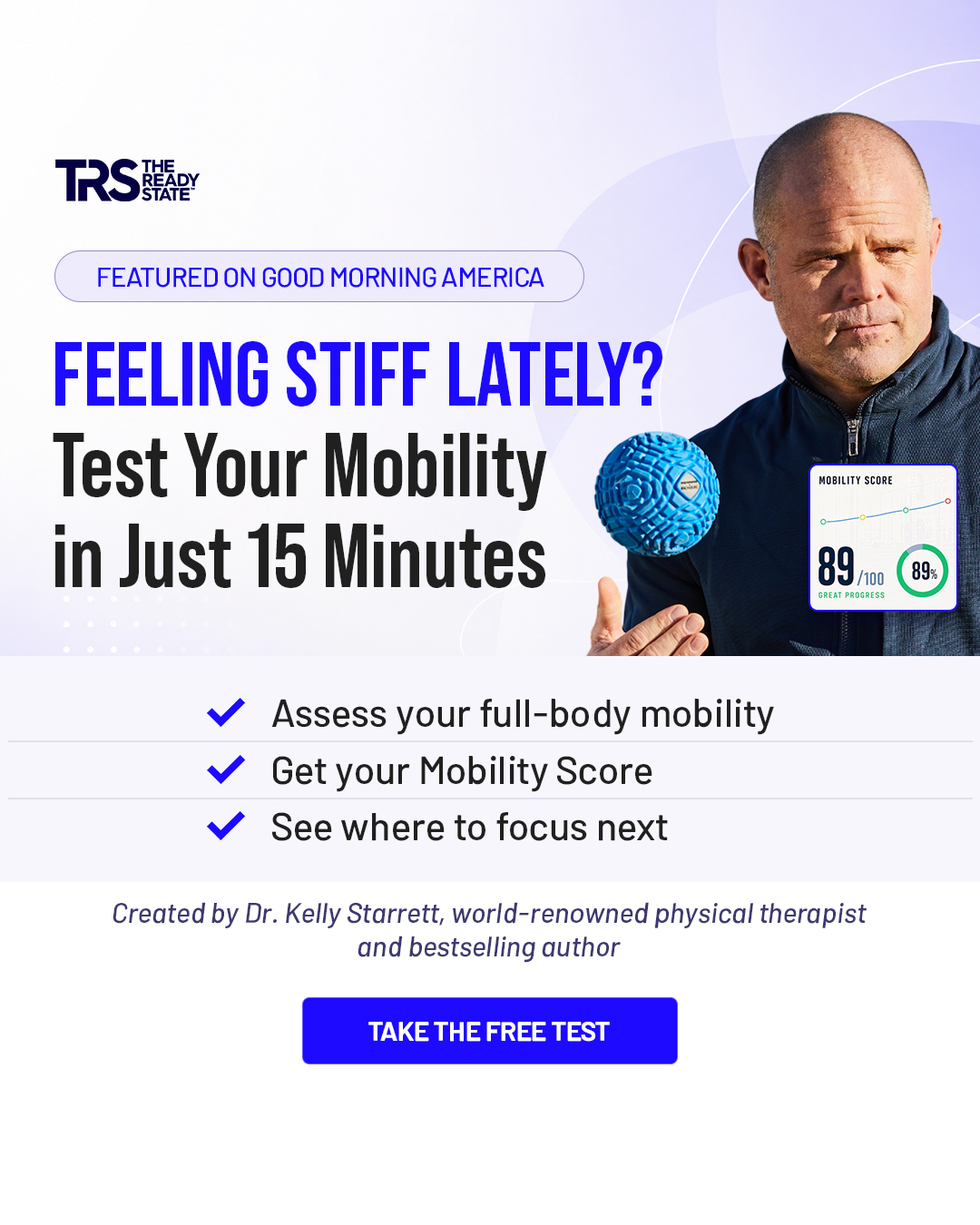 The Ready State Facebook ad: Take the FREE 15-Minute Mobility Test