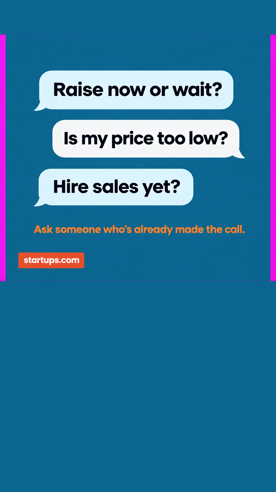 Startups.com Facebook ad: Startups Pro