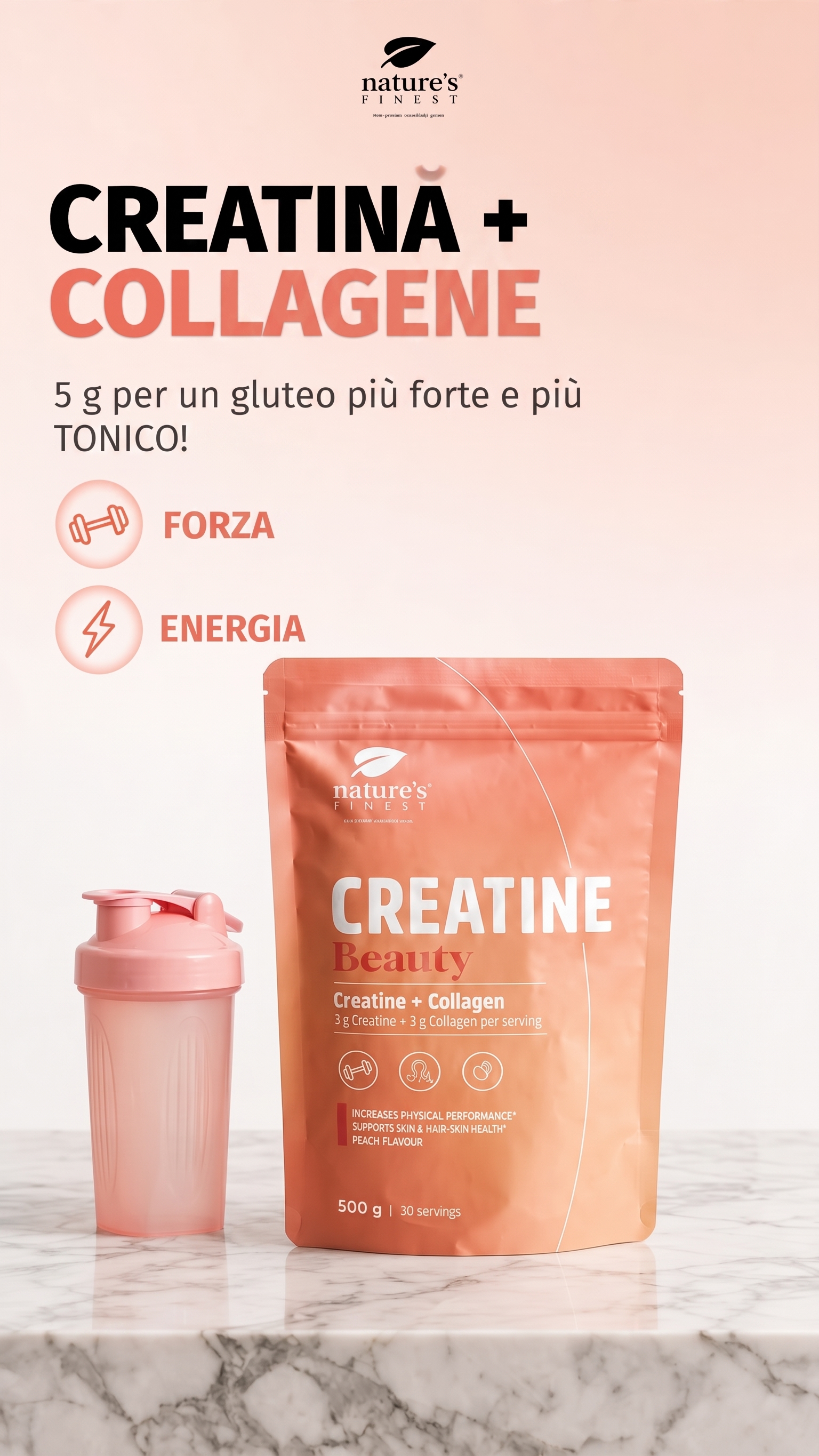Nature’s Finest Europe Facebook ad: La tua nuova booty routine