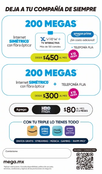 megacable Facebook ad: sin costo de instalación