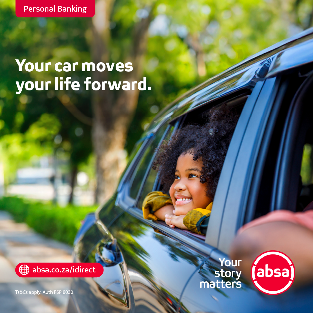 Absa South Africa Facebook ad: Stay covered against accidents, breakdowns and minor damage…