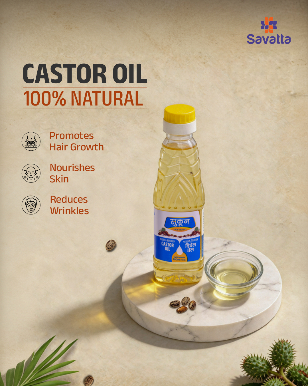 Savatta Food Facebook ad: Pure care in every drop