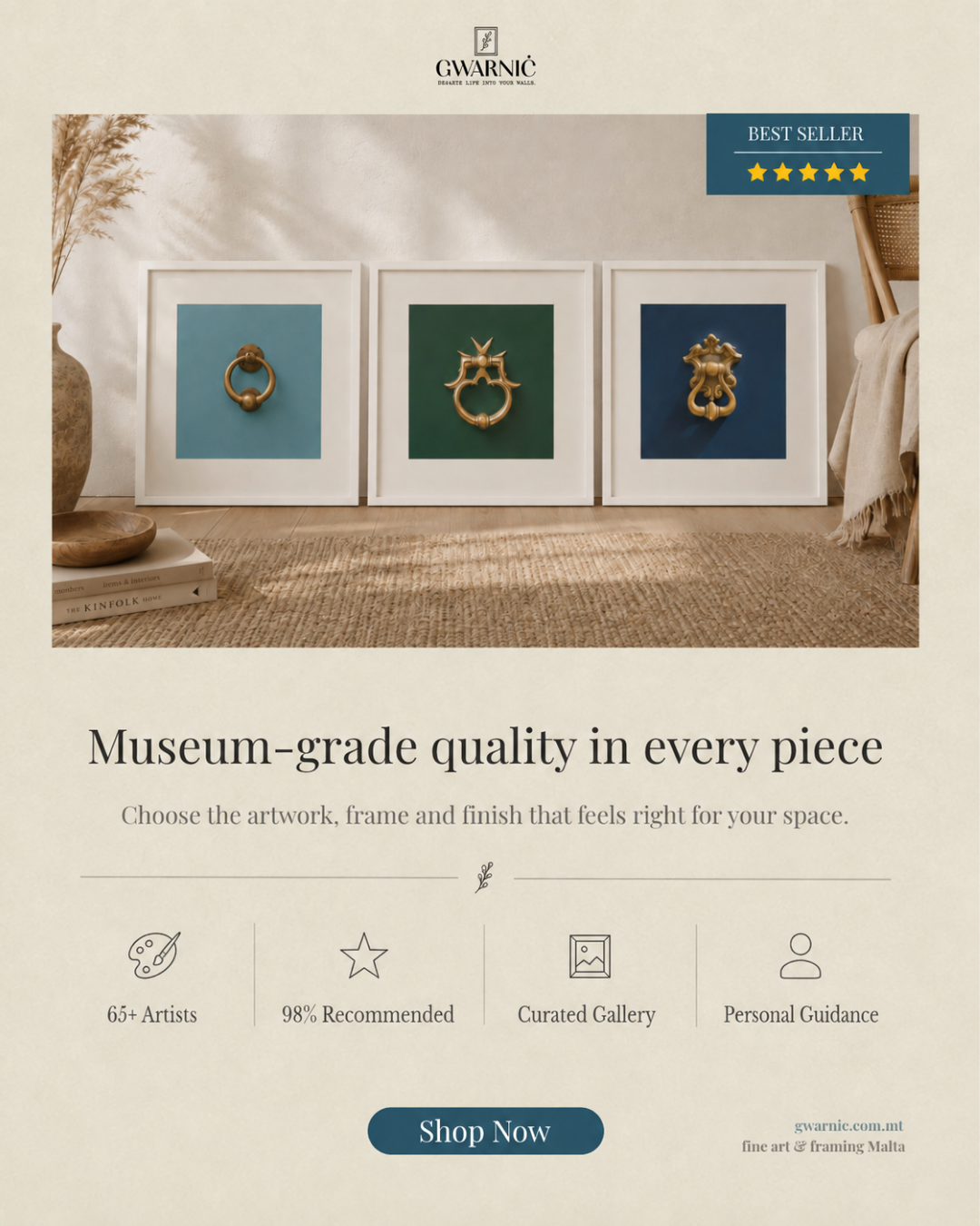 Gwarniċ Facebook ad: Museum-Grade Quality