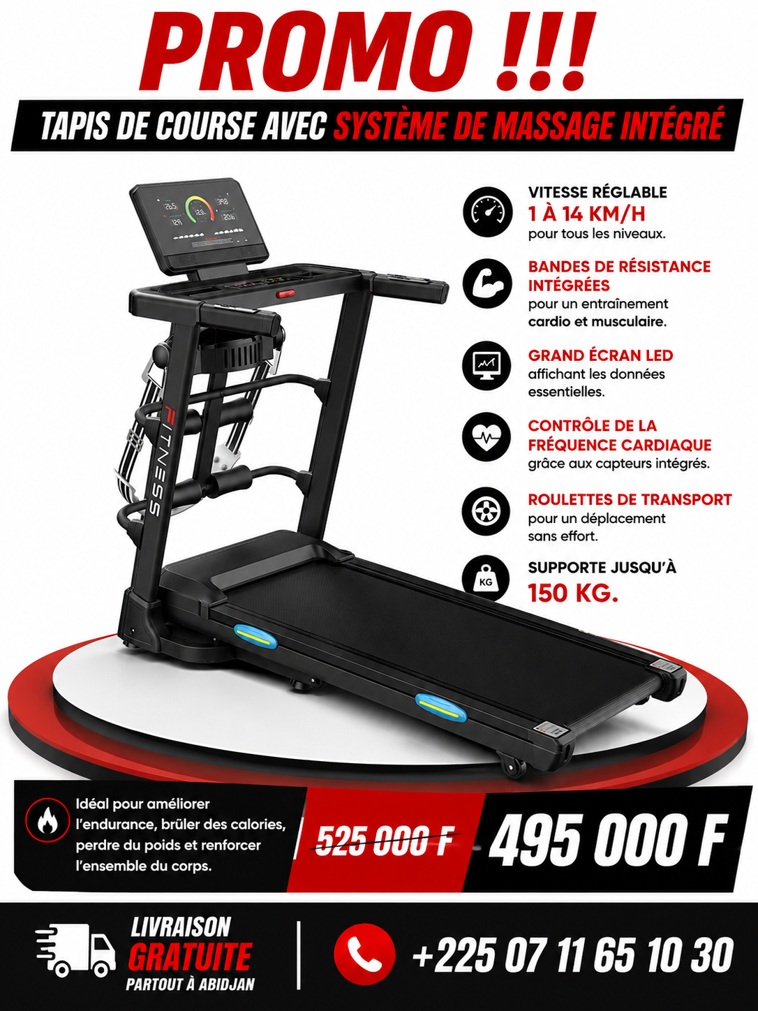 Kivano Facebook ad: TAPIS DE COURSE