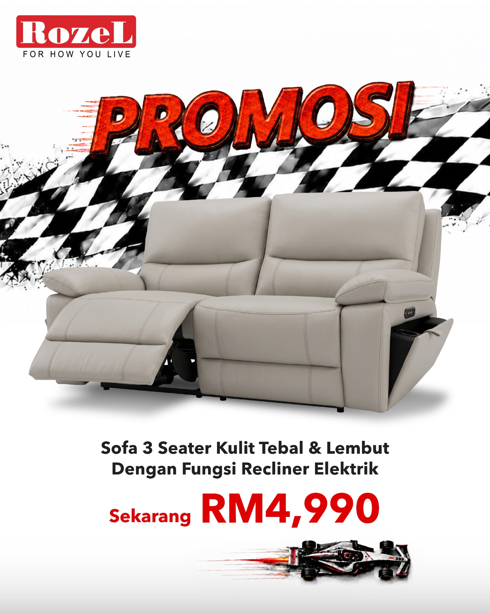 Rozel Malaysia Facebook ad: Exclusive Savings & Flexi Payment Plan
