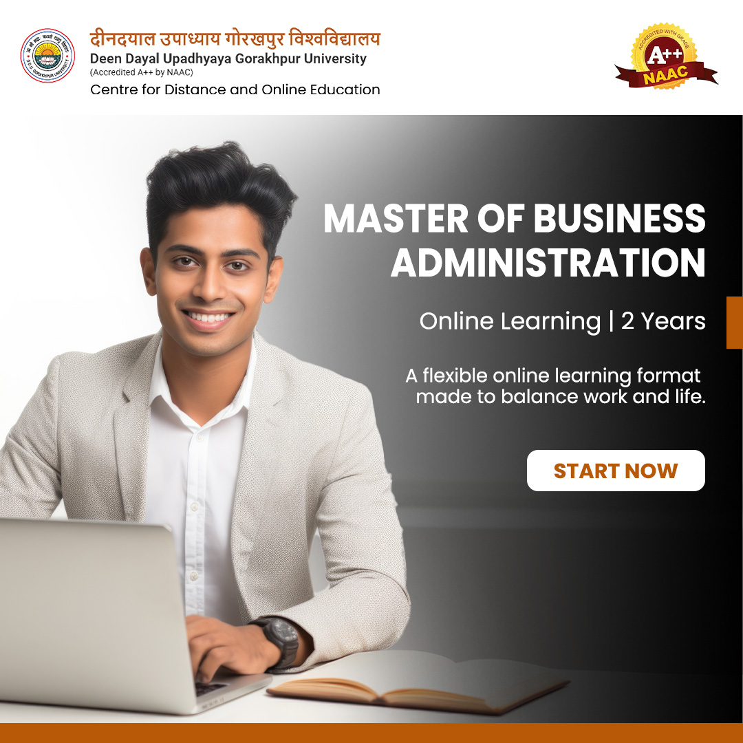 DDUGU - CDOE Facebook ad: Top-Ranked Gorakhpur University MBA