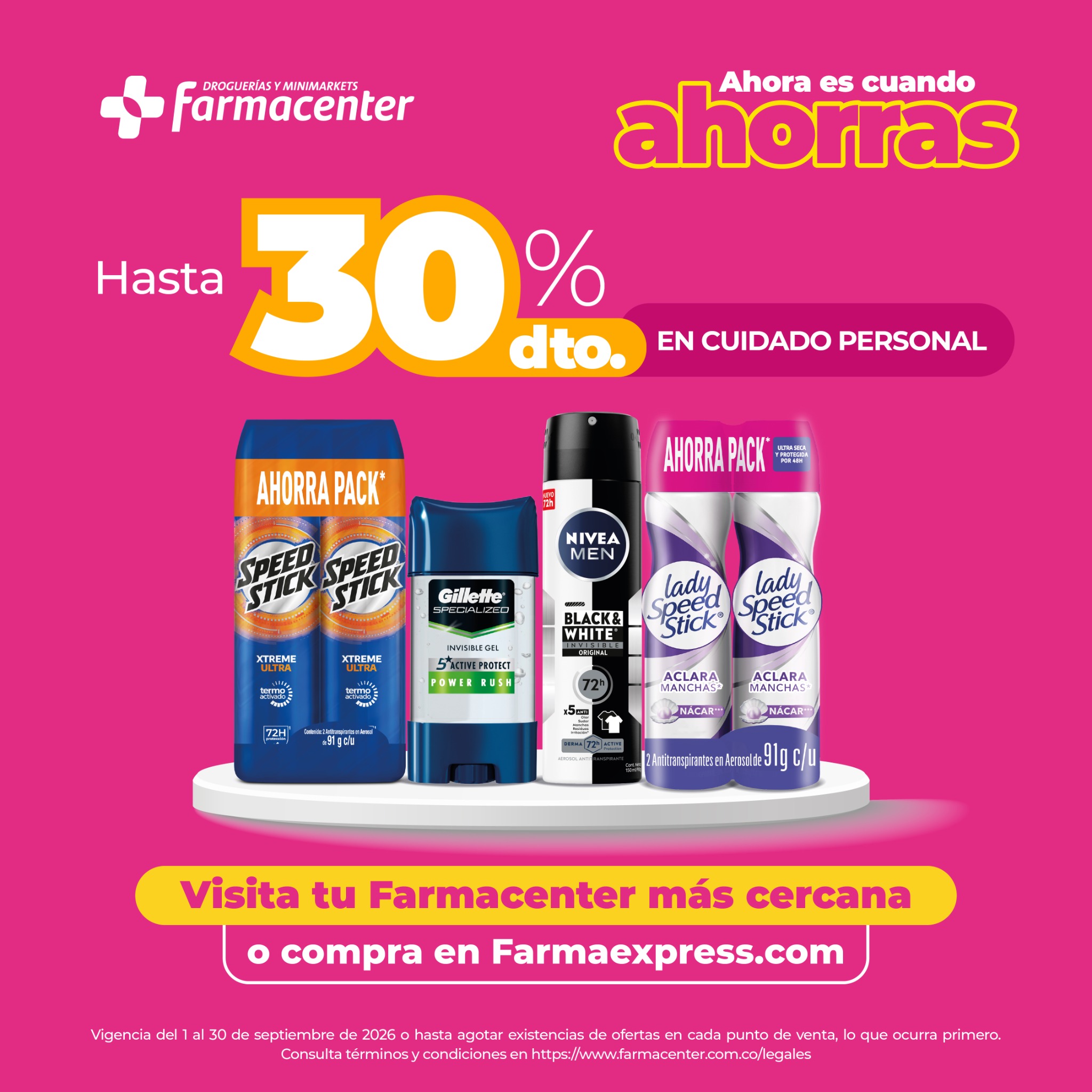 Farmacenter Facebook ad: ¡Ahora es cuando ahorras!