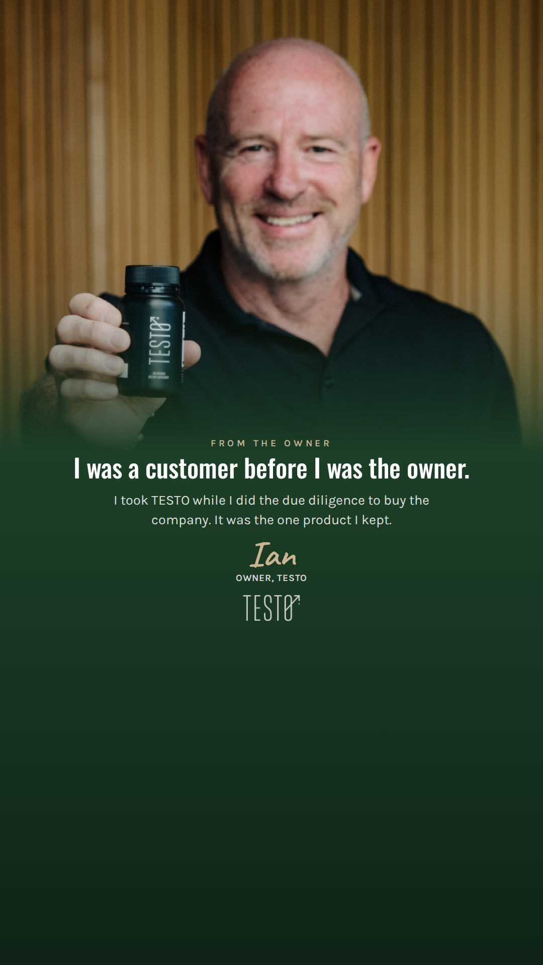 TESTO Facebook ad: He took it before he owned it