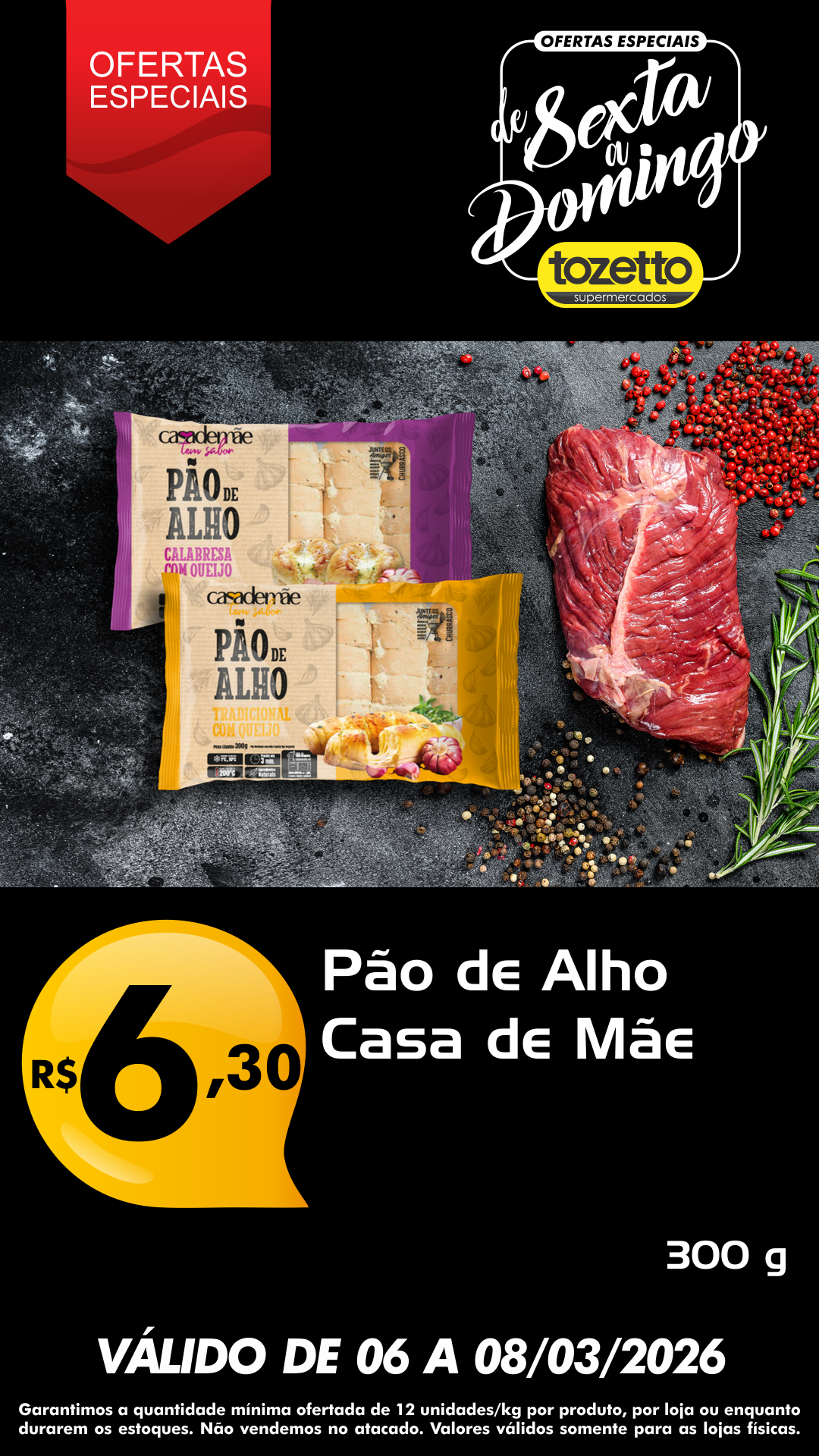 Supermercados Tozetto Facebook ad from Mar 5, 2026