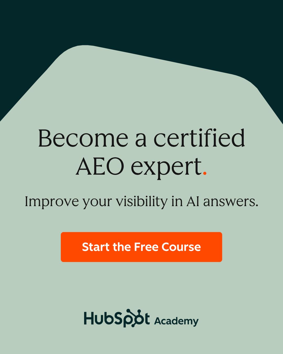 HubSpot Academy Facebook ad