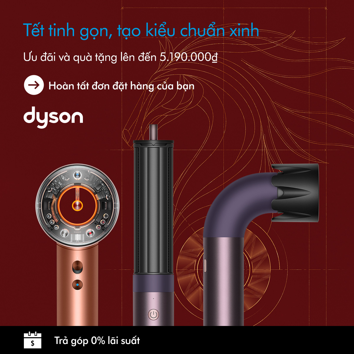 Dyson Facebook ad: 2 năm bảo hành