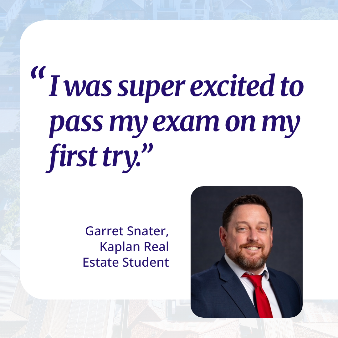 Kaplan Real Estate Education Facebook ad: Be Ready for Your Real Estate Exam Day