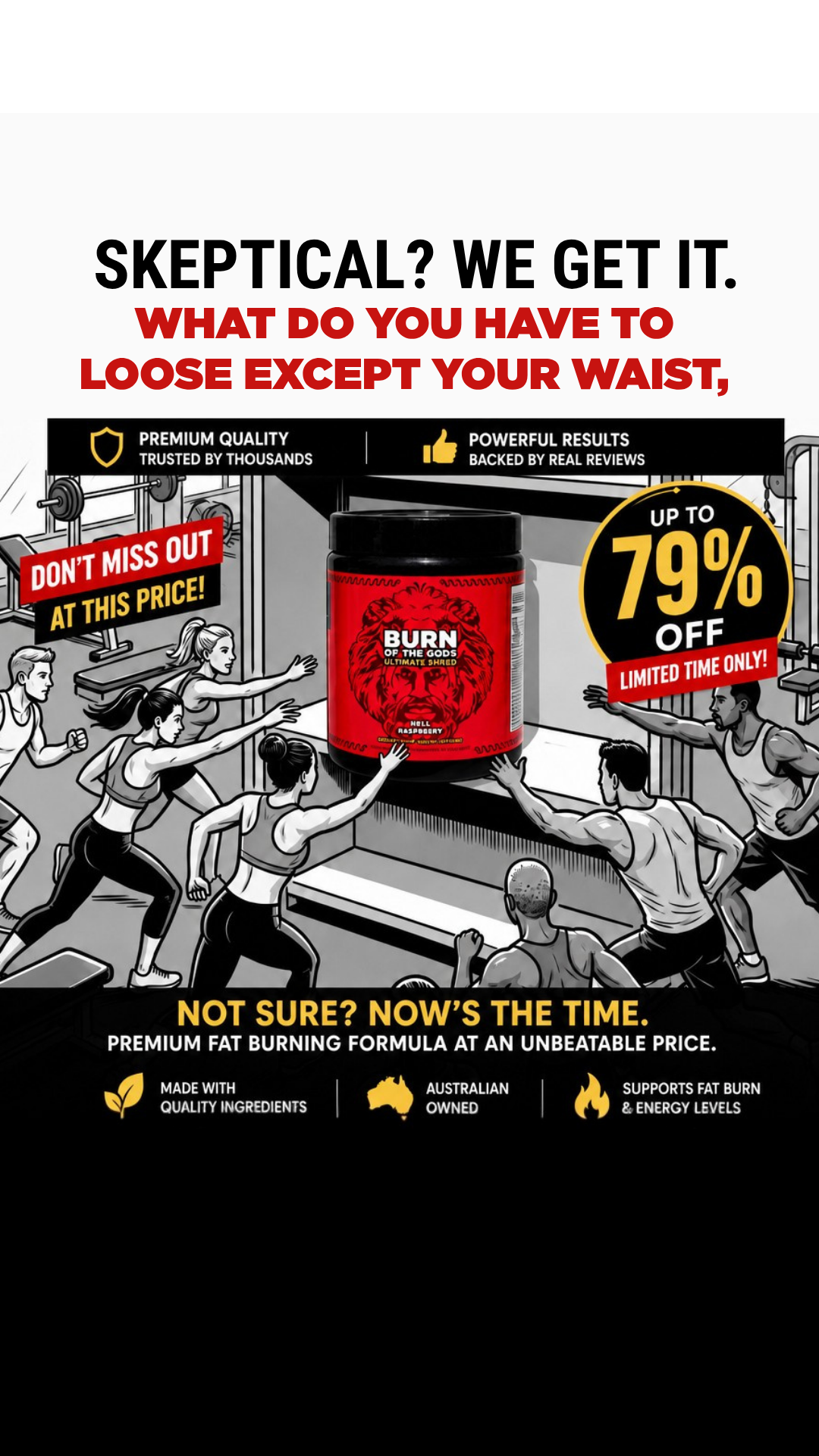Hercules Supplements Aust Facebook ad