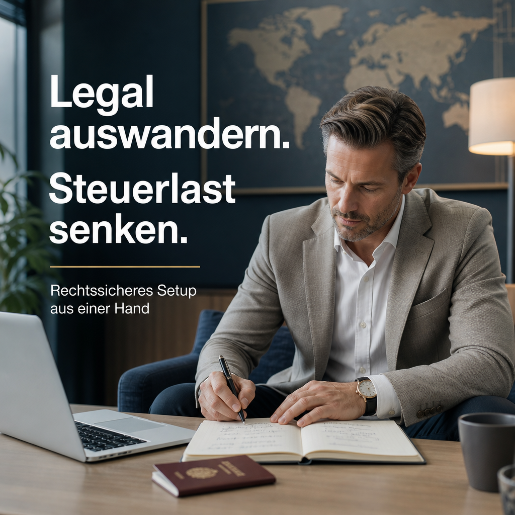 Freiheitspilot Facebook ad: Legal auswandern statt weiter Maximalsteuer zahlen