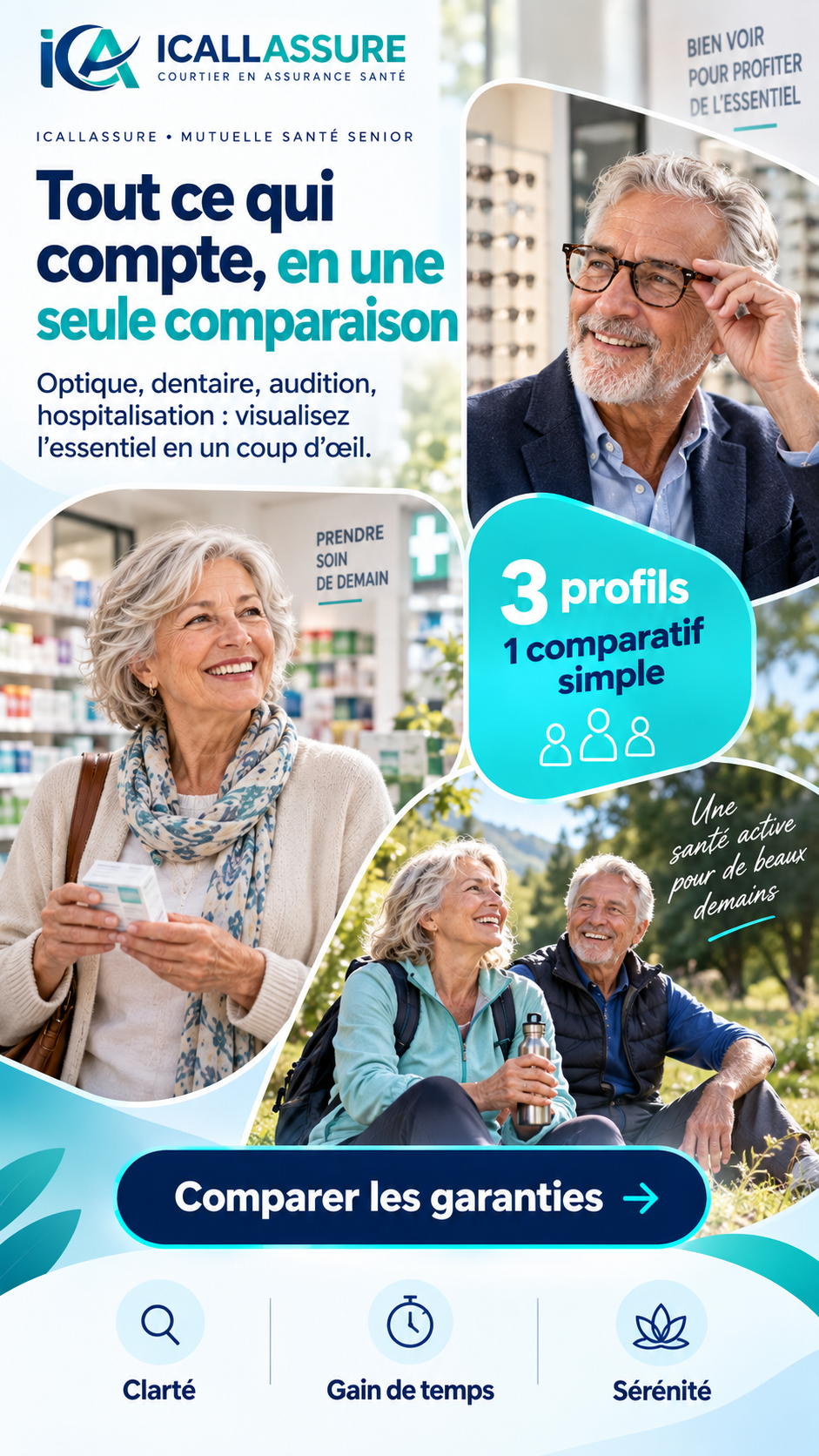 Icall Assure Facebook ad: Mutuelle Senior dès 60€/mois