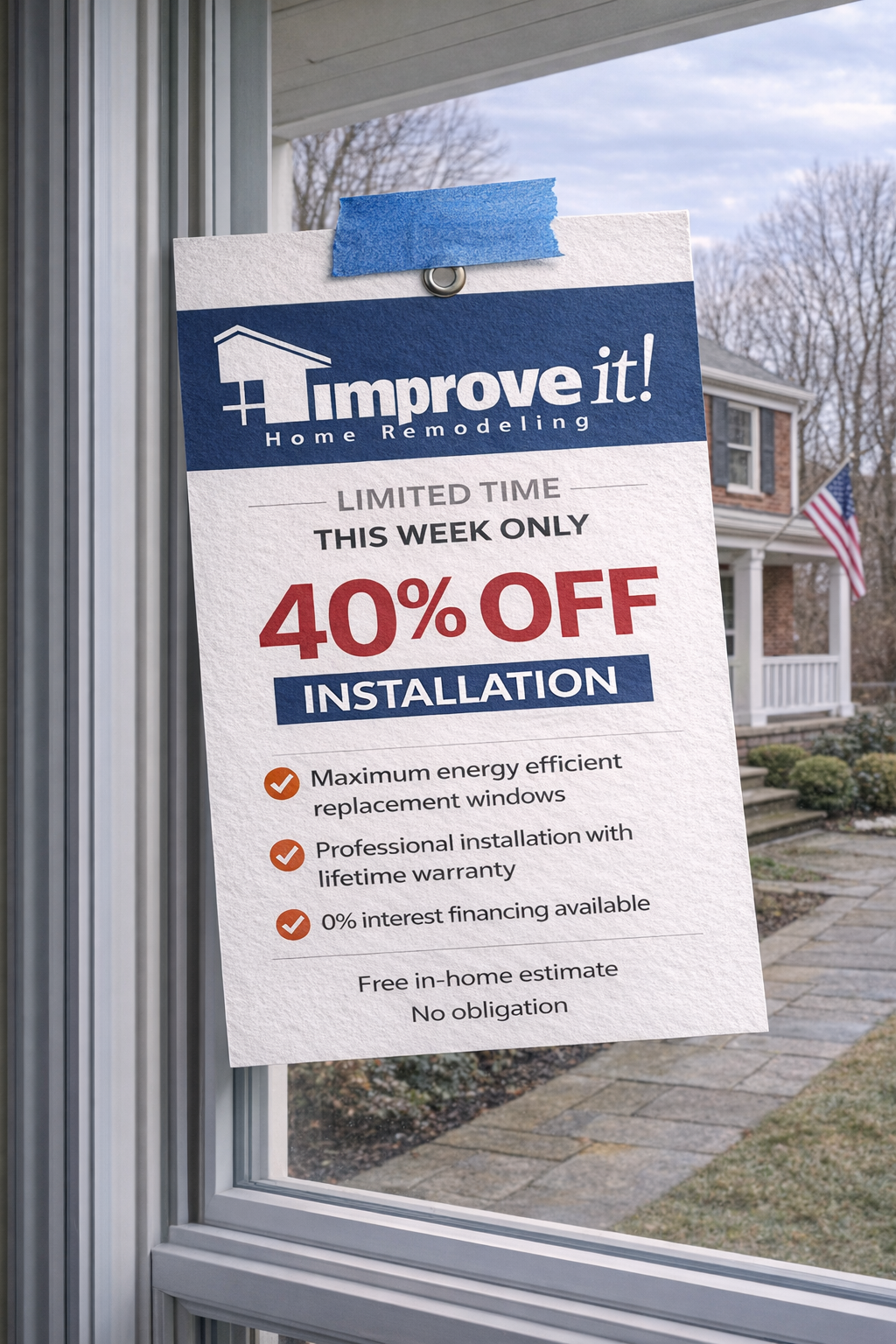 ImproveIt Window Replacement Facebook ad from Jan 29, 2026