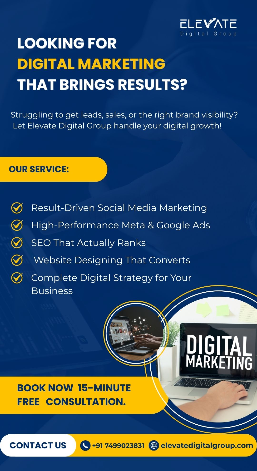 Elevate Digital Group Facebook ad from Feb 11, 2026
