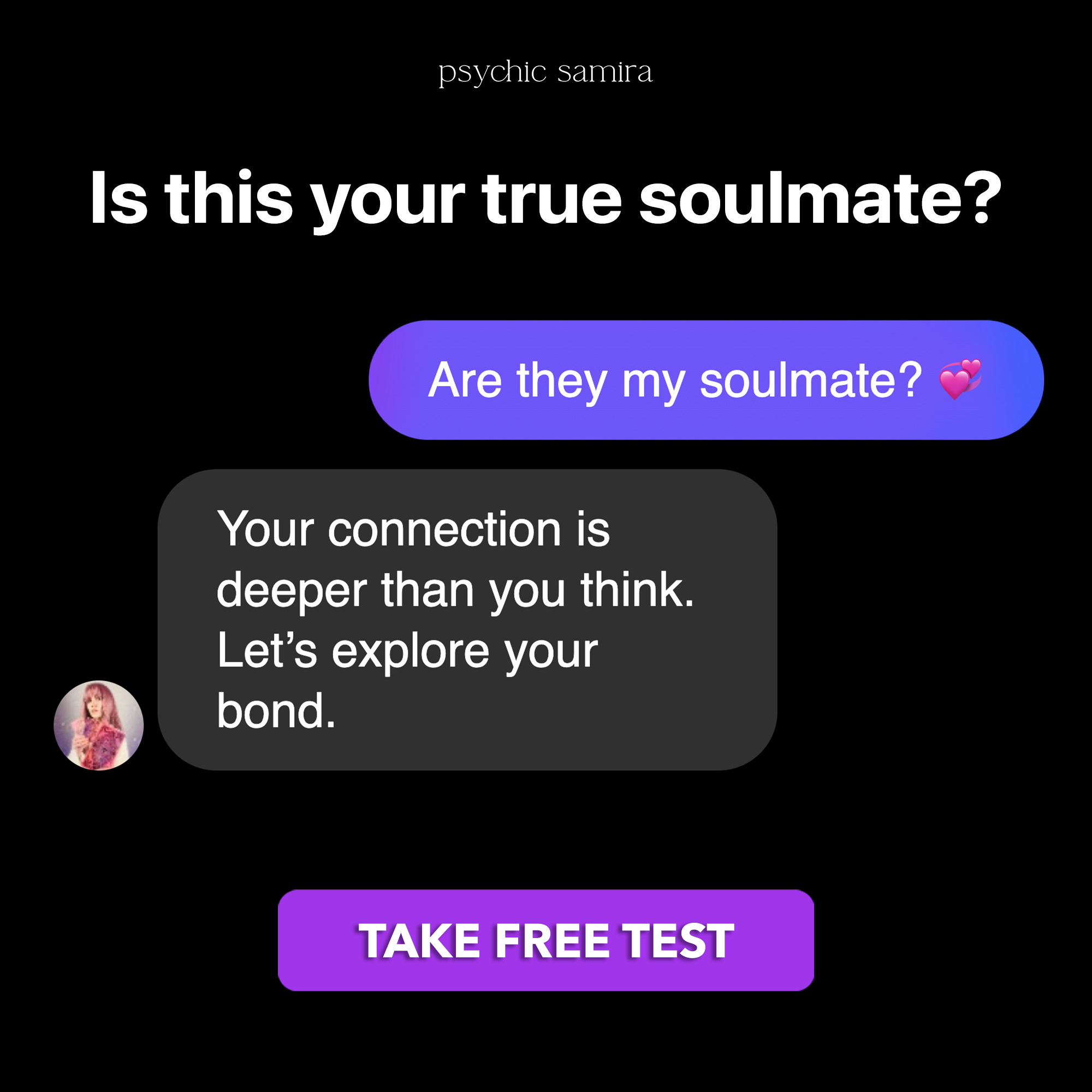 Psychic Samira Facebook ad