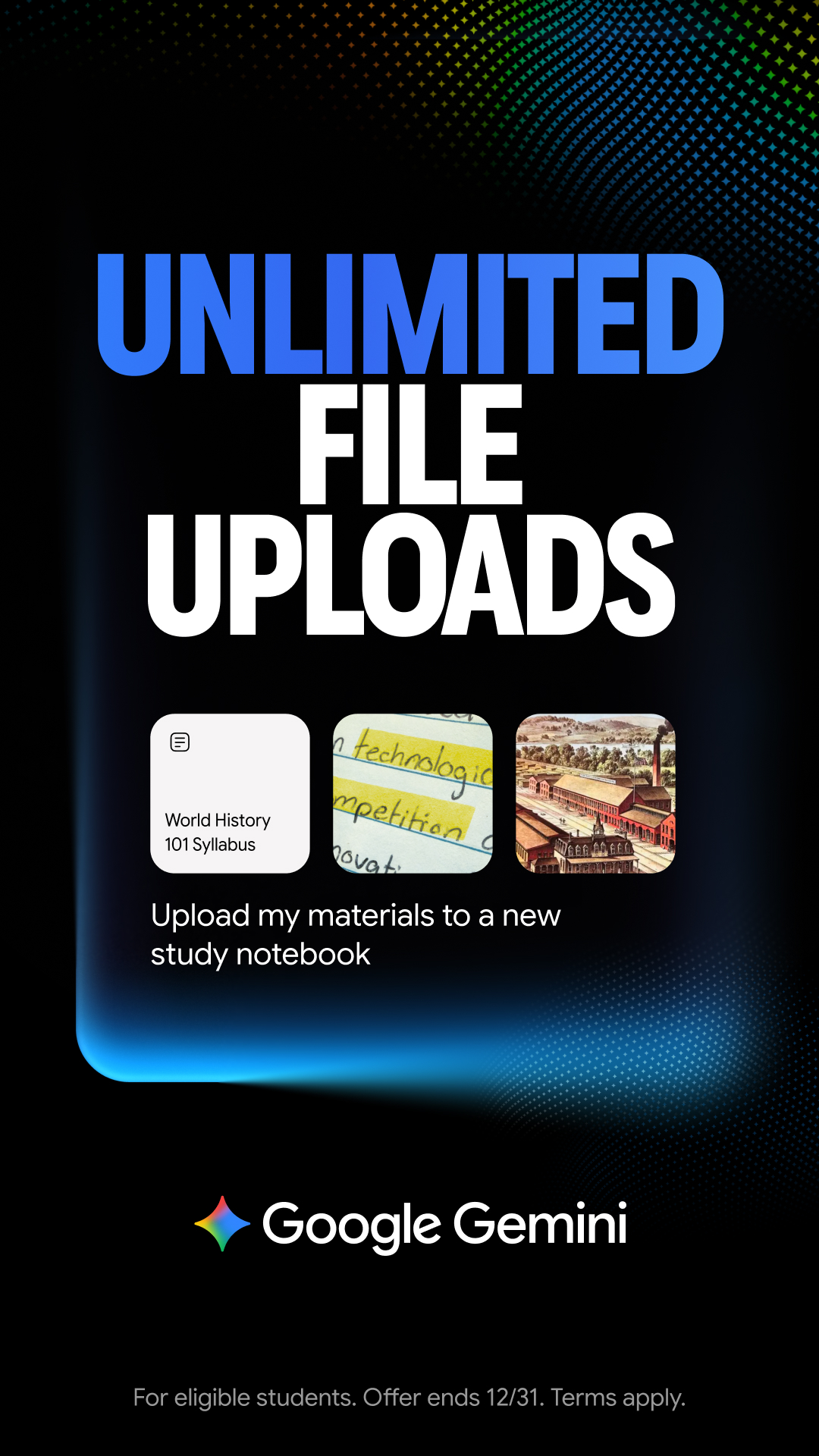 Google Gemini App Facebook ad: Claim Free Student Plan
