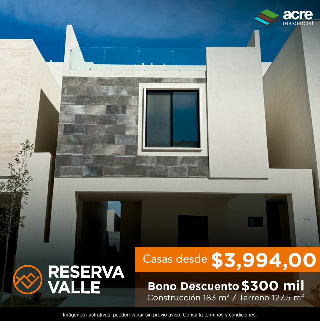 Reserva Valle Facebook ad: Desde $3,994,000