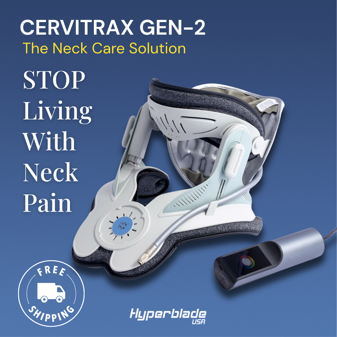 Hyperblade USA Facebook ad: Stop Letting Neck Stiffness Rob Your Life