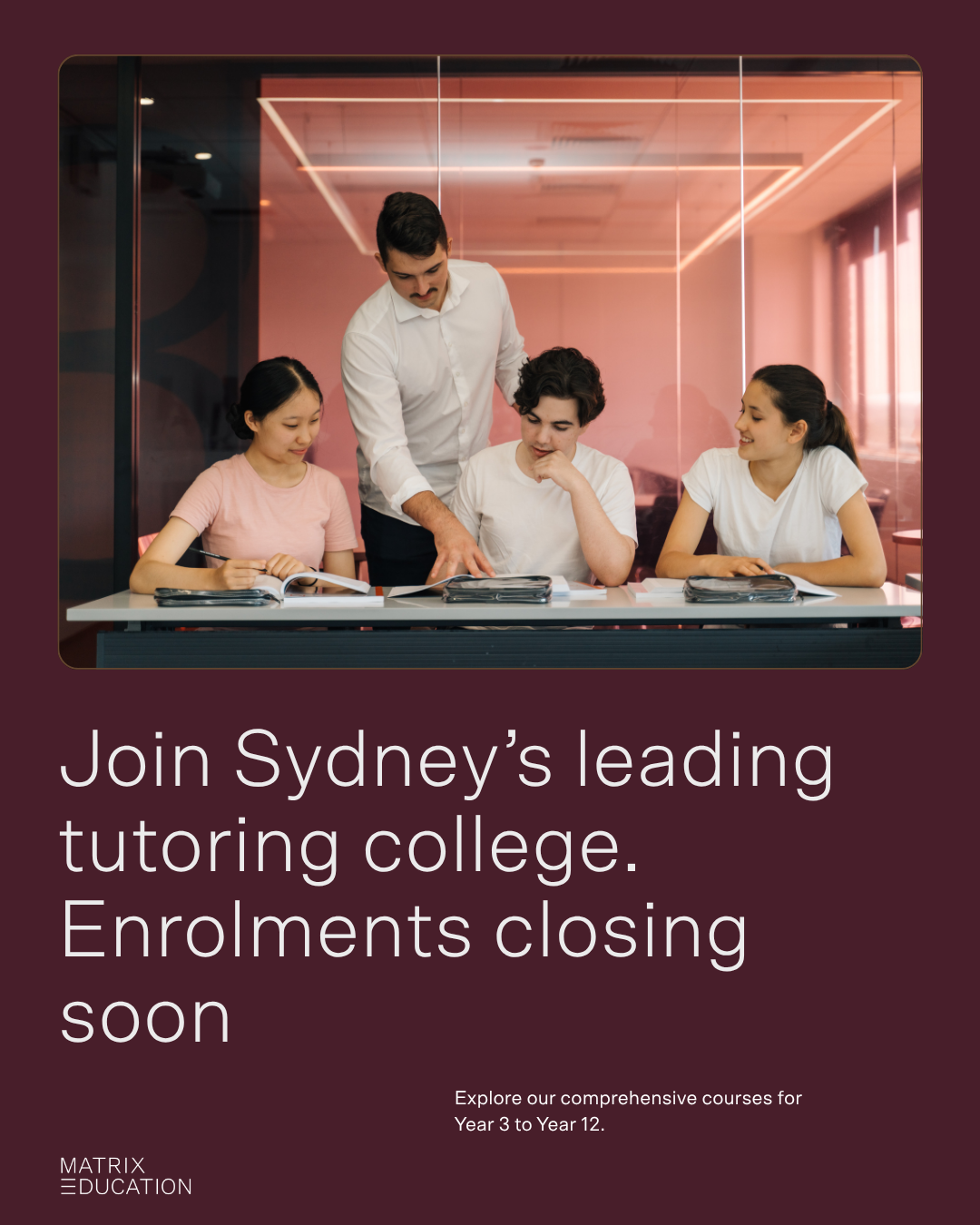 Matrix Education Facebook ad