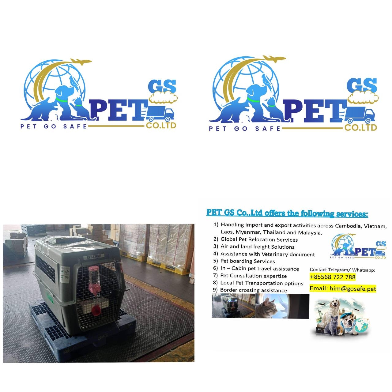PET GS Co.,ltd Facebook ad: We specialize in worldwide pet relocation services.