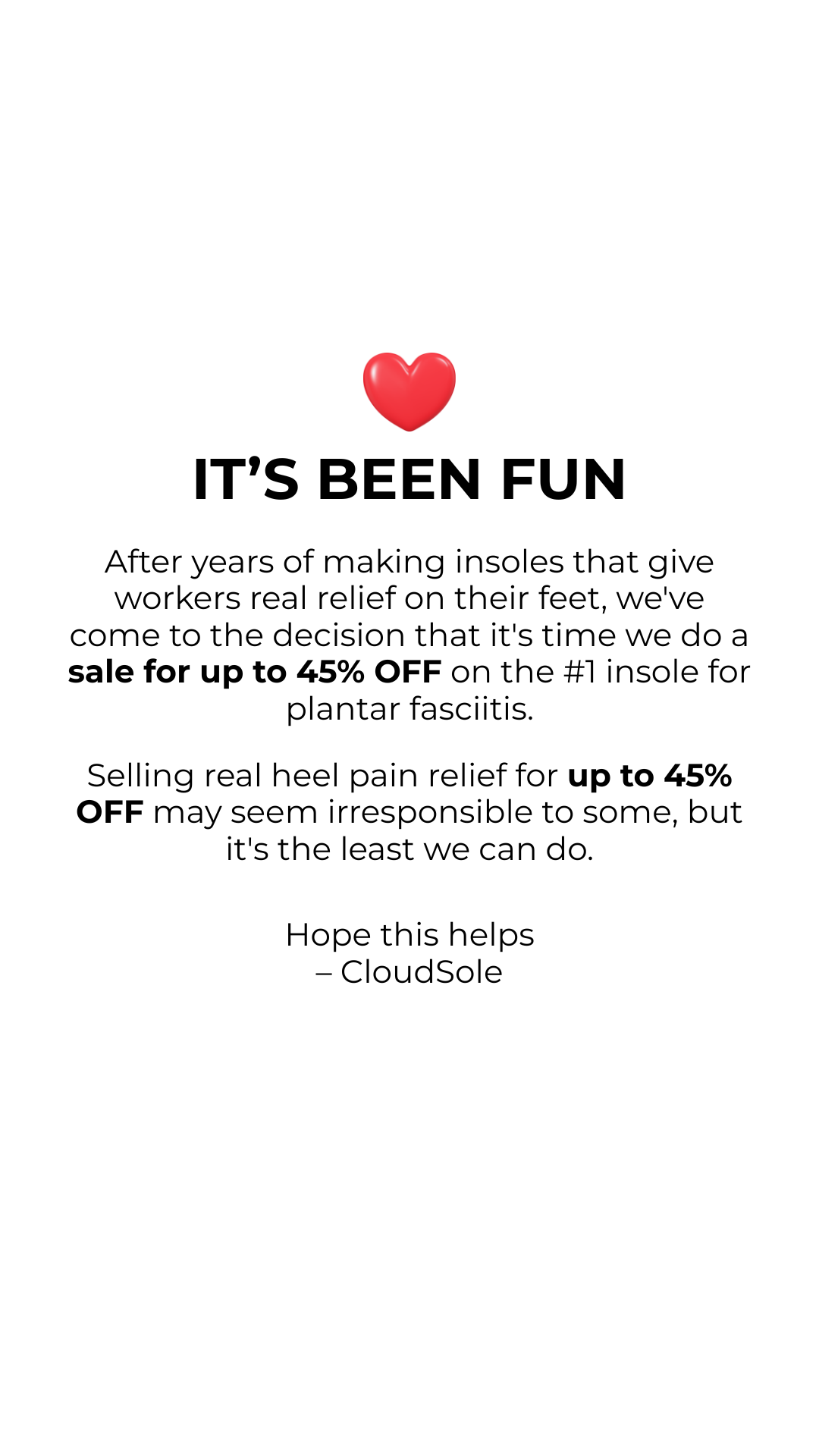 CloudSole Facebook ad