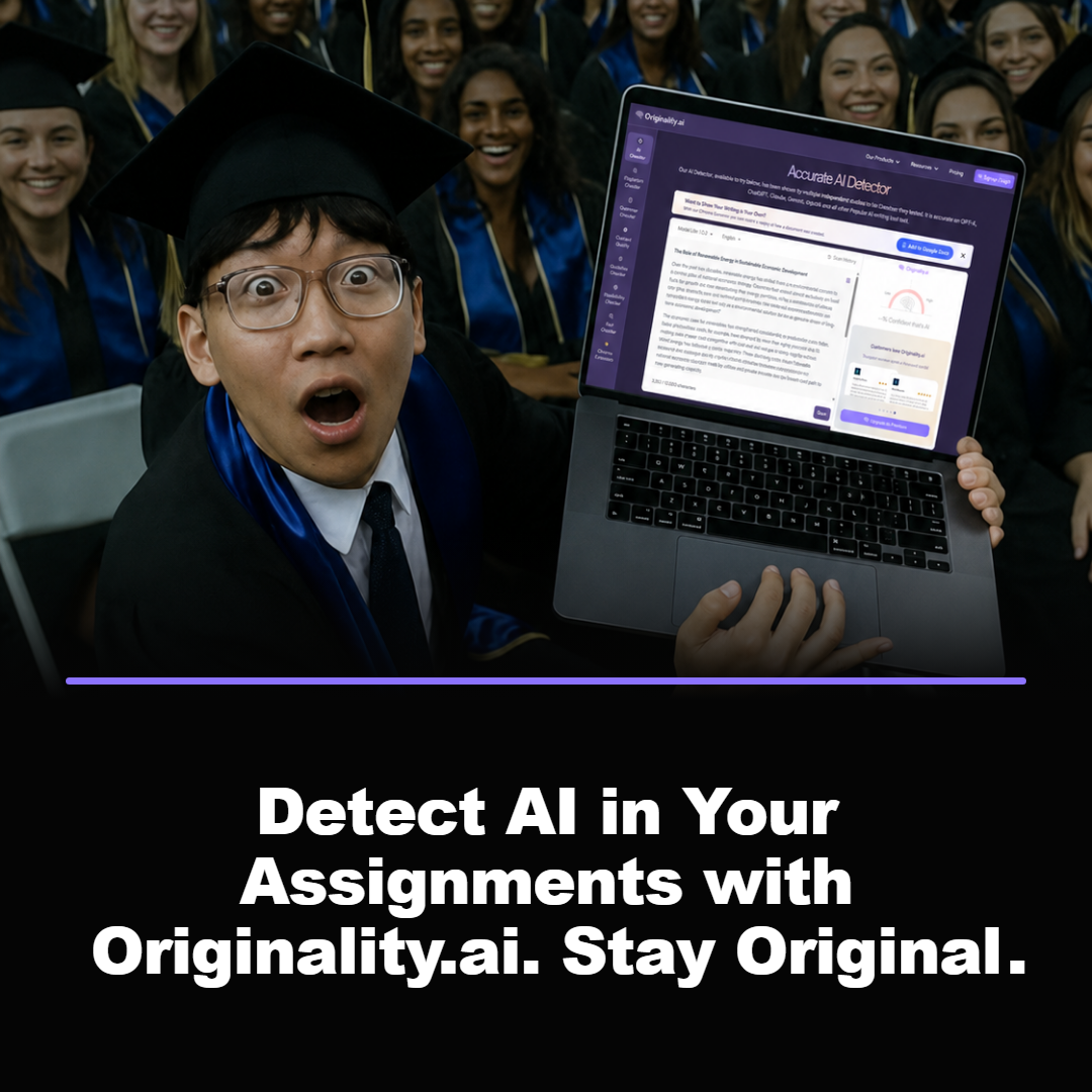 Originality.AI - AI Detection and Plagiarism Checking Facebook ad