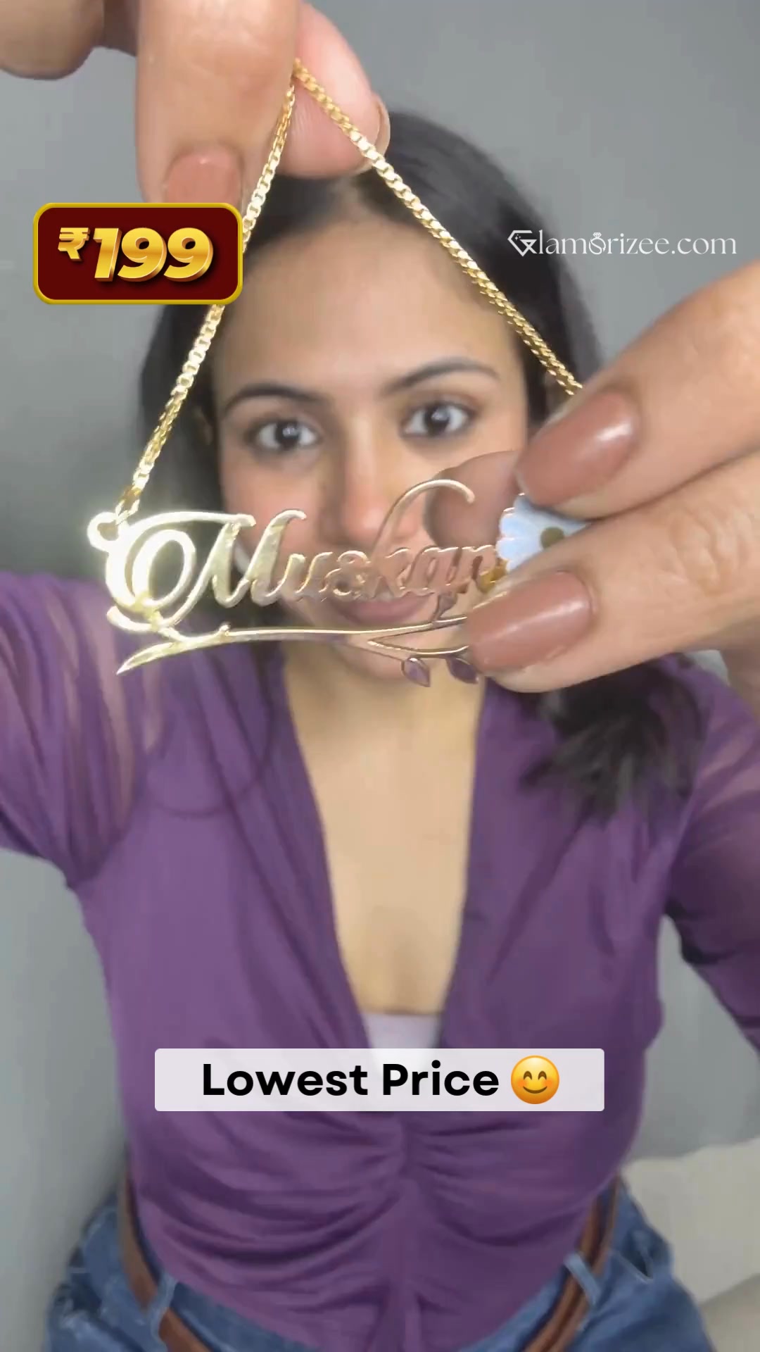 Glamorizee Facebook ad: Regular Jewellery NAME JEWELLERY