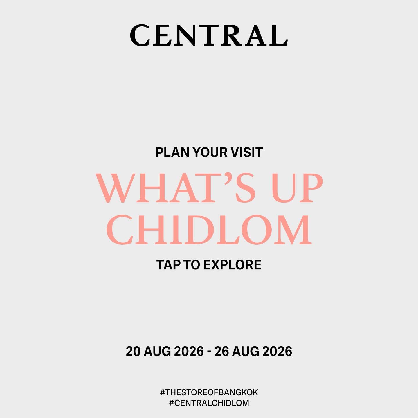 Central Chidlom Facebook ad: Join us at Central Chidlom this week!