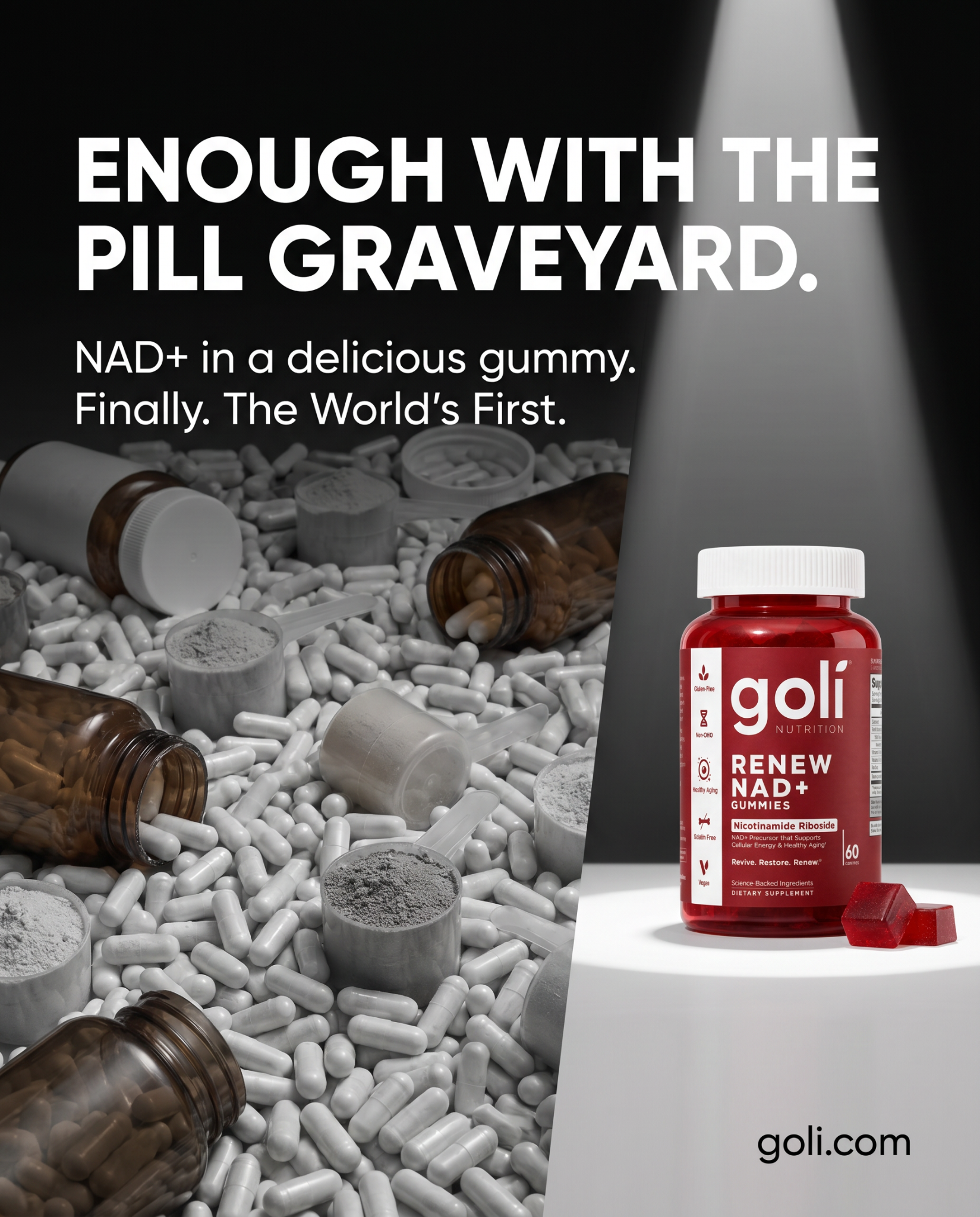 Goli Facebook ad: Up to 60% OFF. Breakthrough in healthy aging