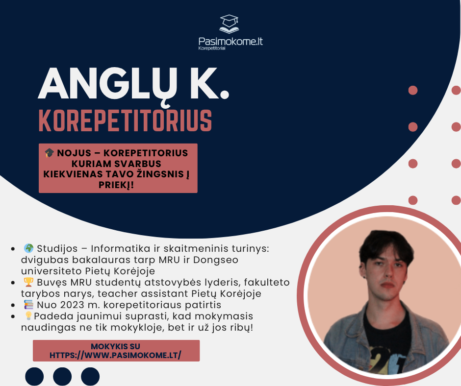 Pasimokome.lt korepetitoriai Facebook ad