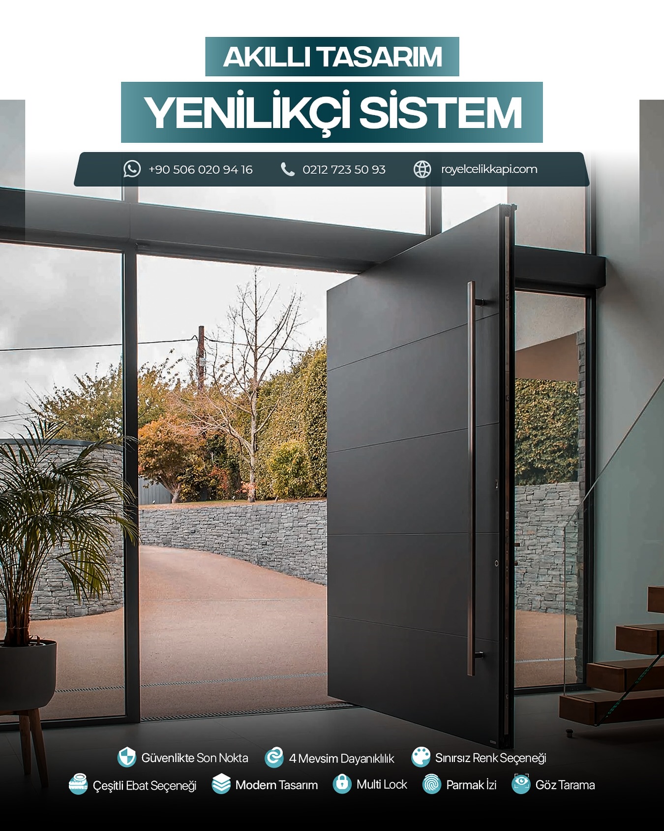 Royel Çelik Kapı / Villa Kapıları / Pivot Kapı Facebook ad: Instagram