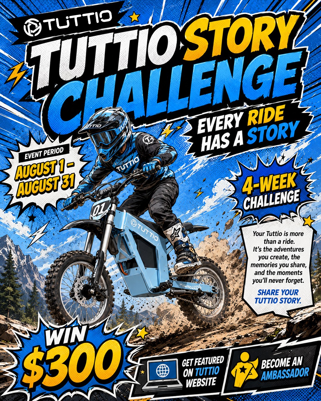 Tuttio Sport Facebook ad: THE TUTTIO STORY CHALLENGE IS LIVE