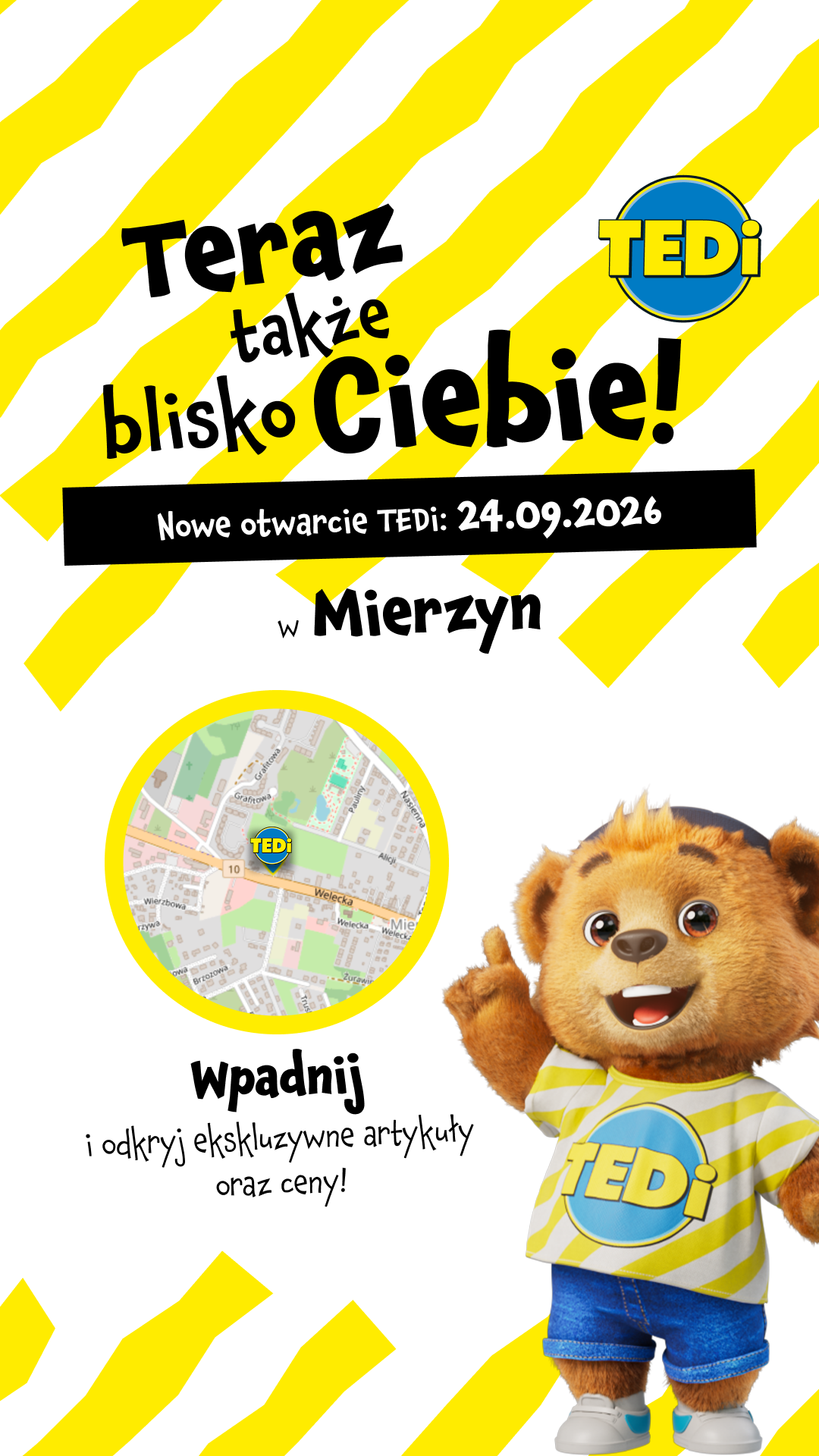 TEDi Polska Facebook ad: 72-006 Mierzyn, ul. Spółdzielców 32 A