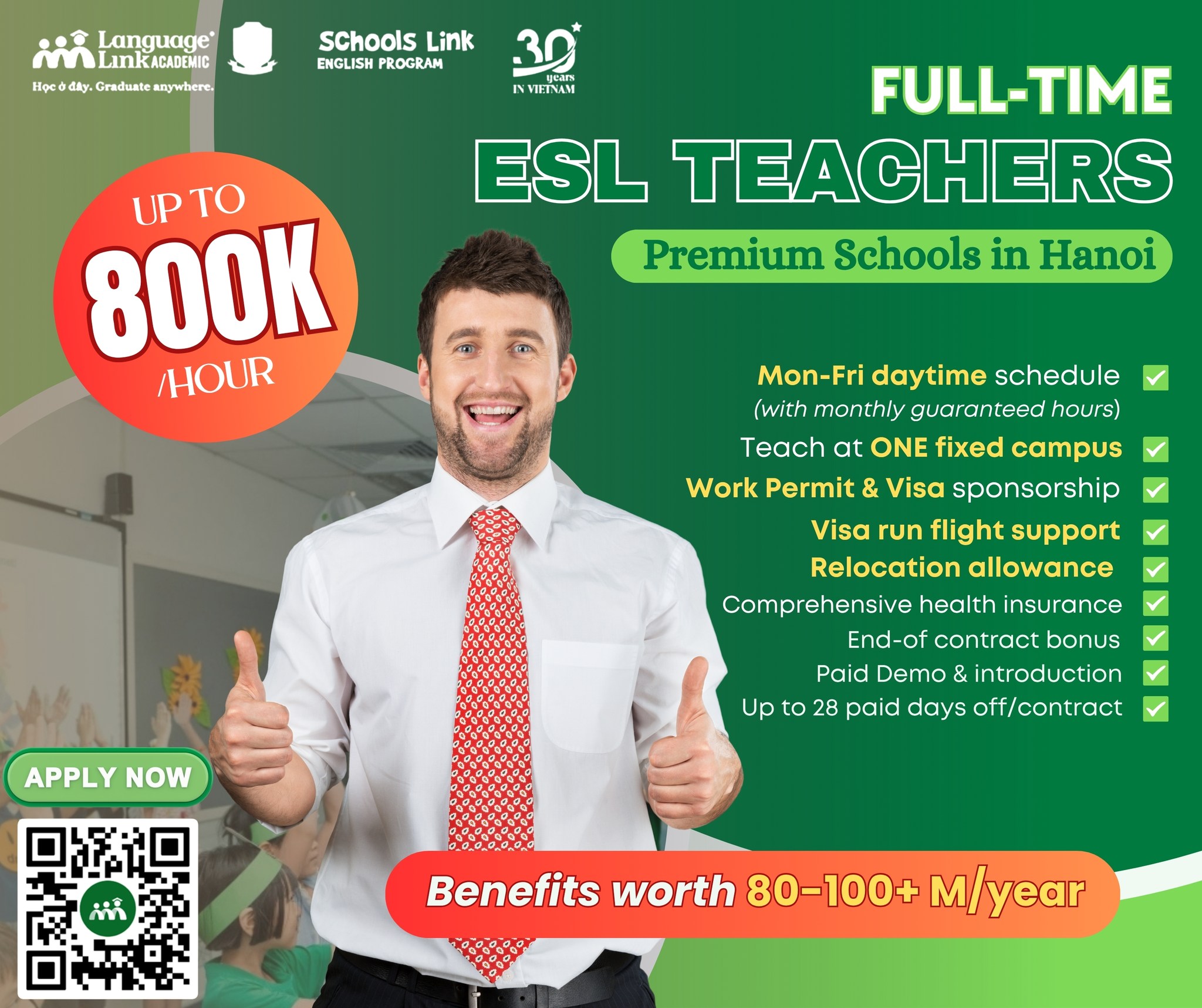 Language Link Vietnam Teacher Recruitment Facebook ad