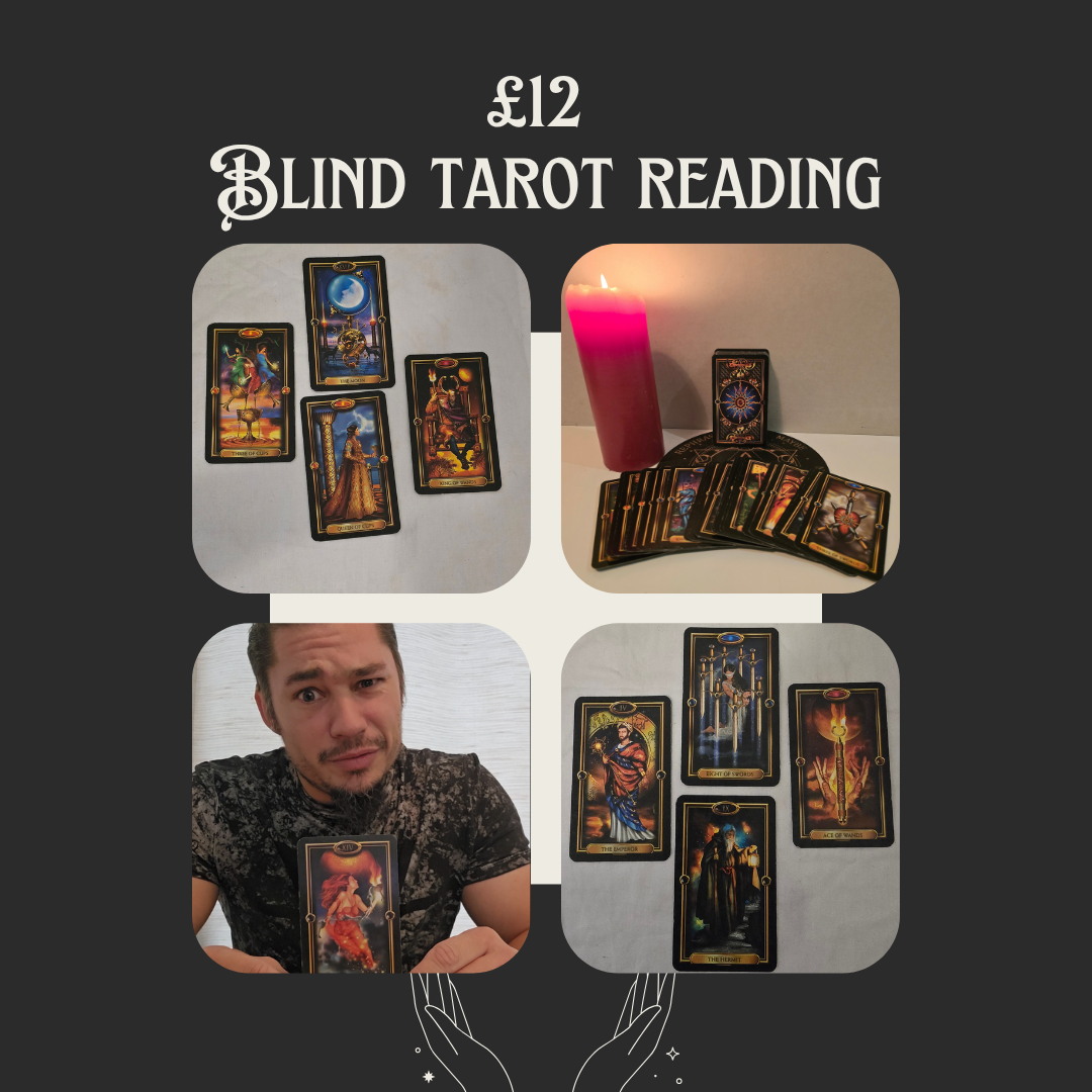 Shamanic Whispers Facebook ad: Blind Tarot Reading £12