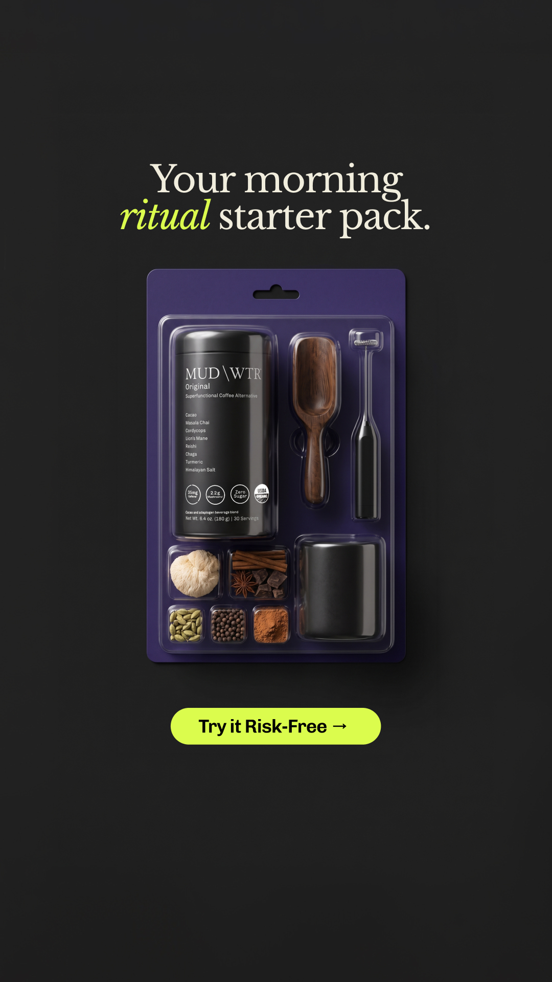MUD\WTR Facebook ad