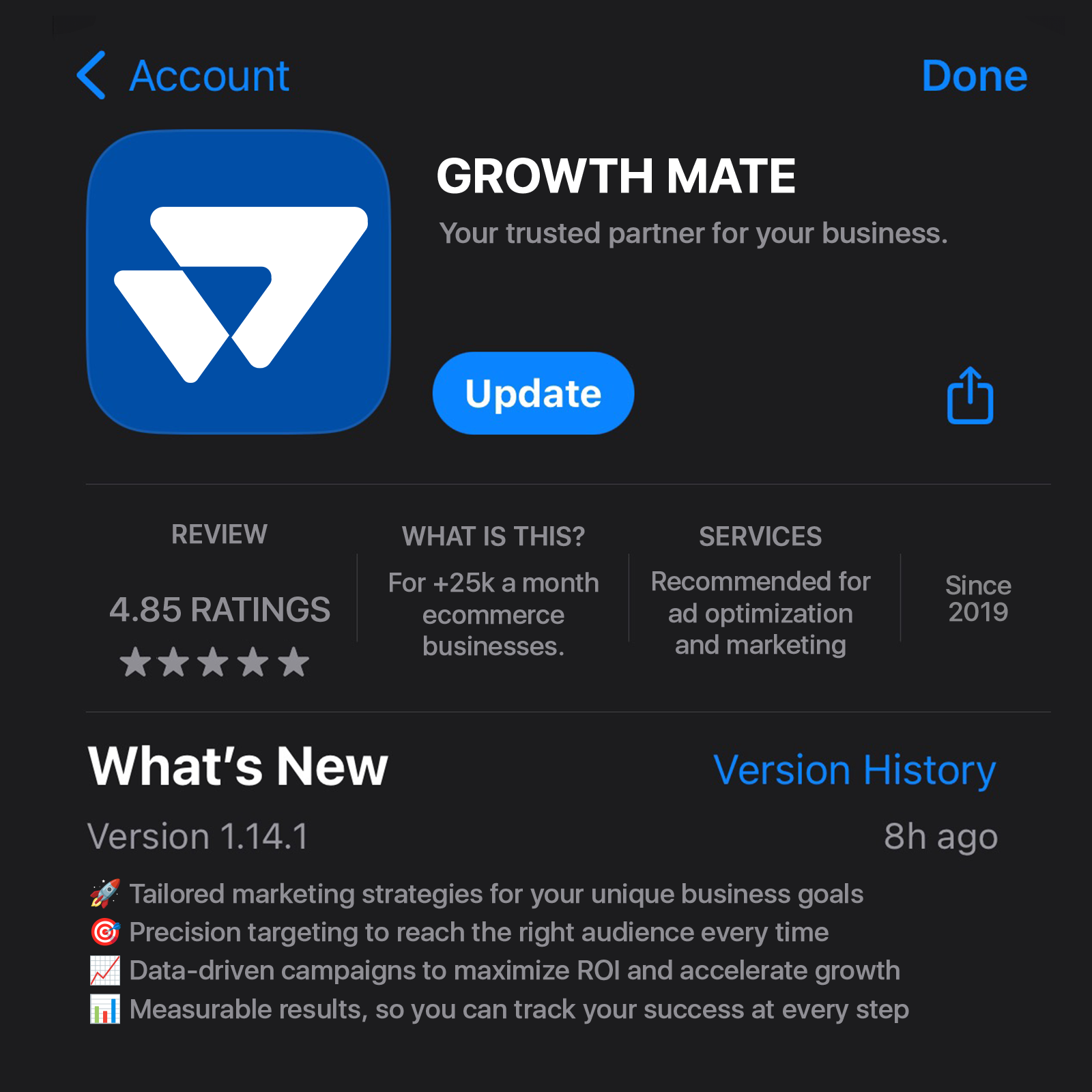 Growth Mate Facebook ad