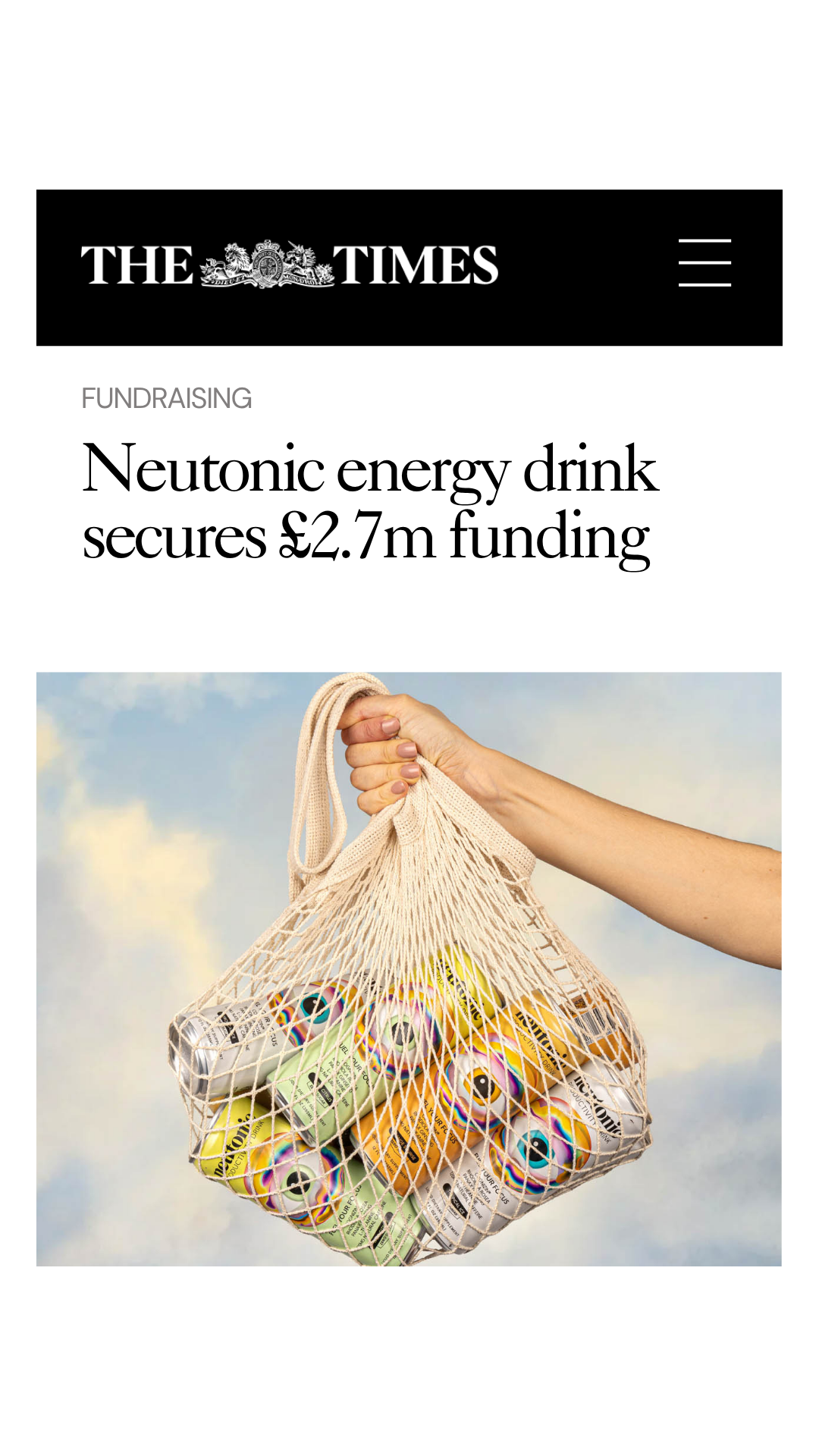 Neutonic Facebook ad