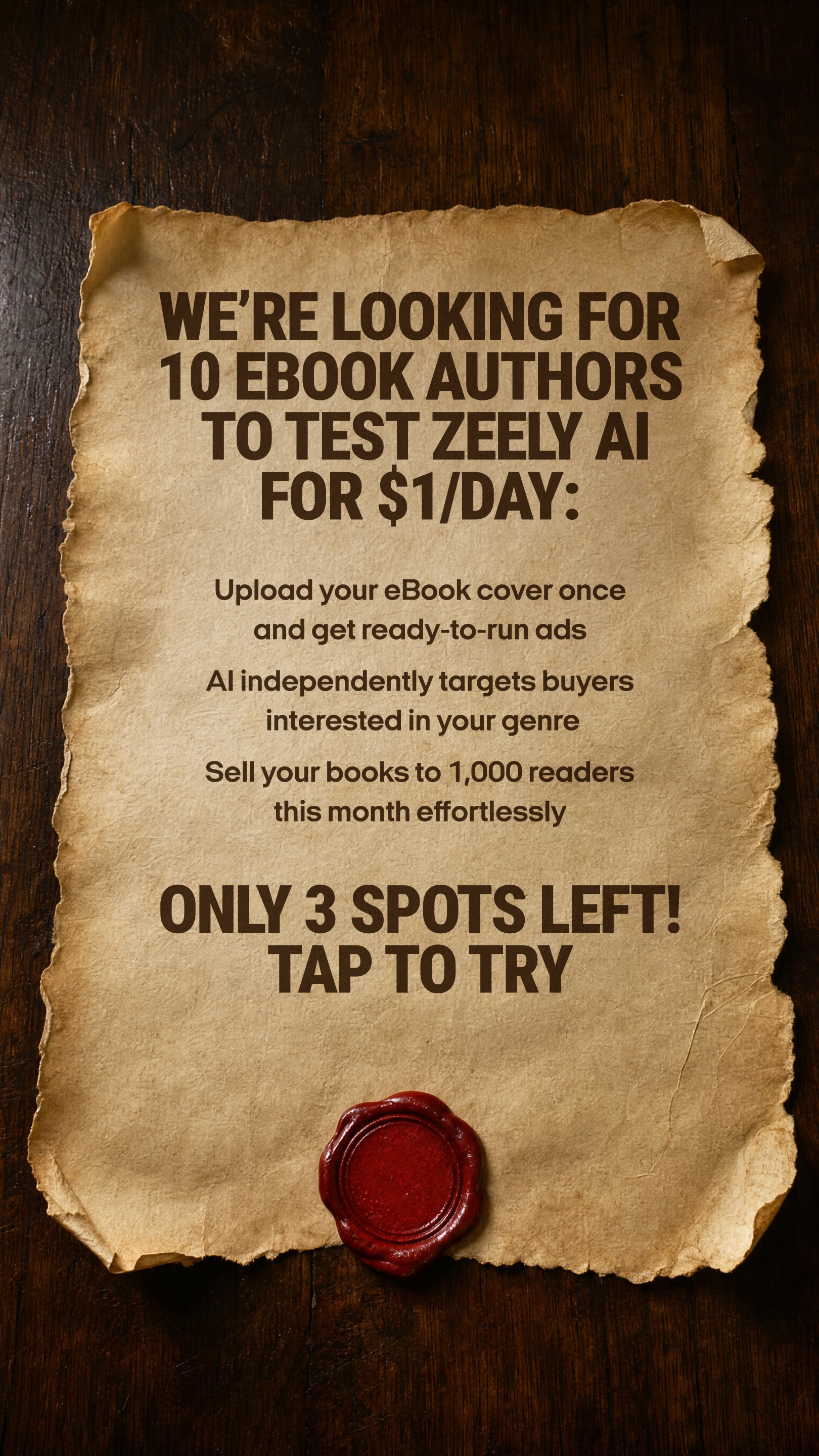 Zeely: AI Ads Studio Facebook ad: Create top-selling ads with AI. Unlock 70% off