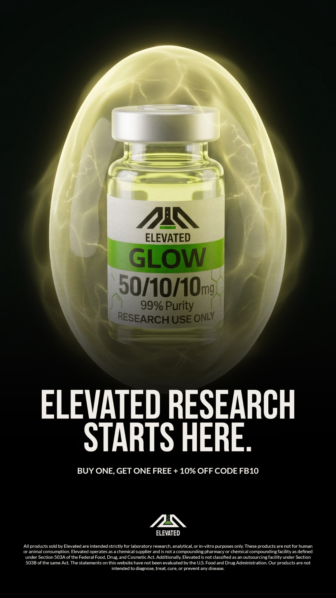 Elevated Labs Facebook ad