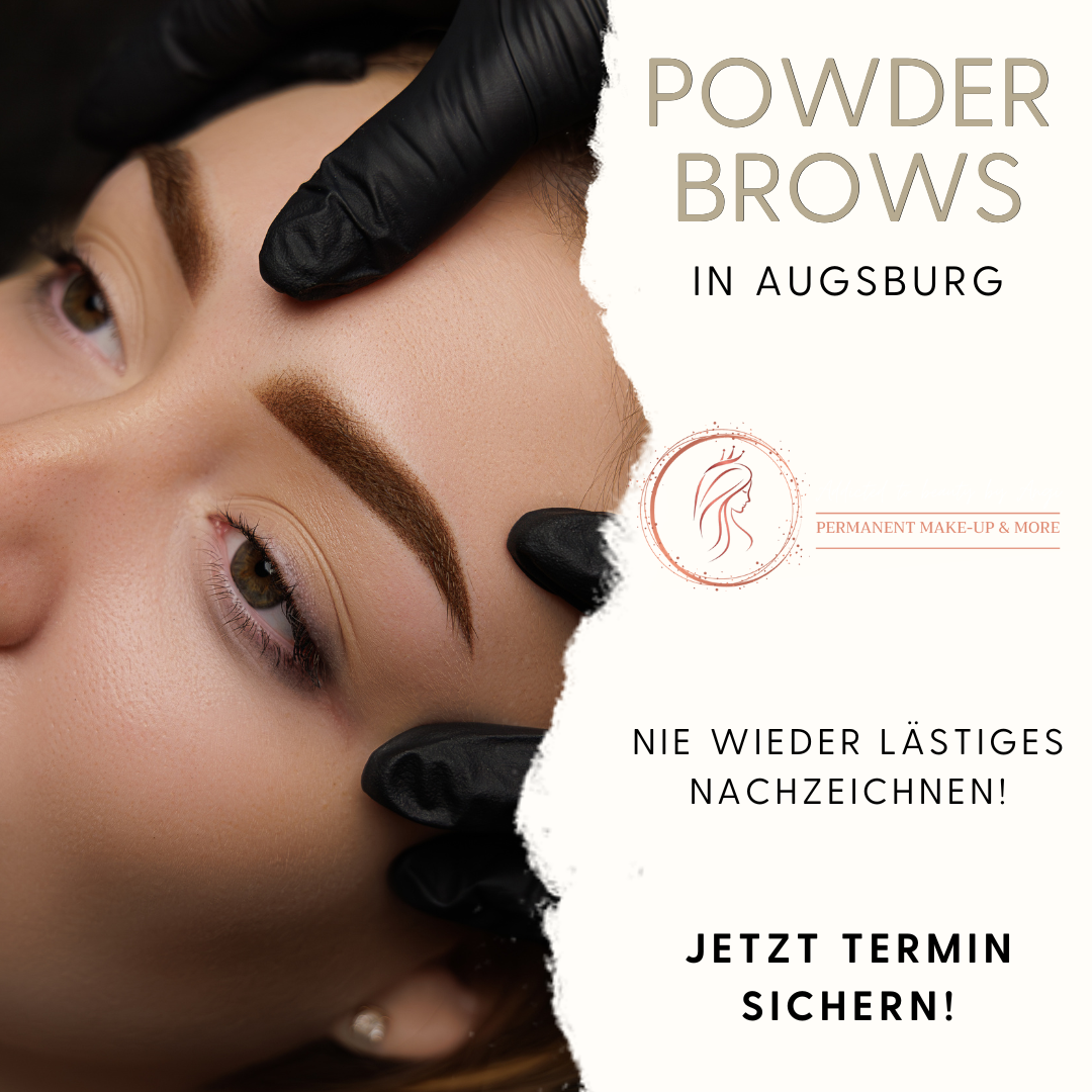 Angela Ilia-Permanent Make-up Facebook ad: NUR IN AUGSBURG: POWDERBROWS