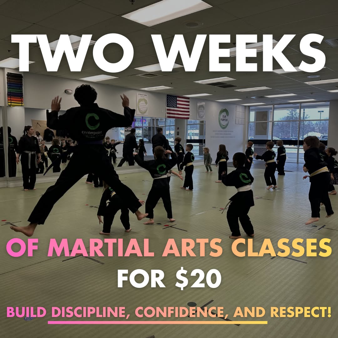 Centerpoint Martial Arts Facebook ad: 2 WEEKS FOR $20