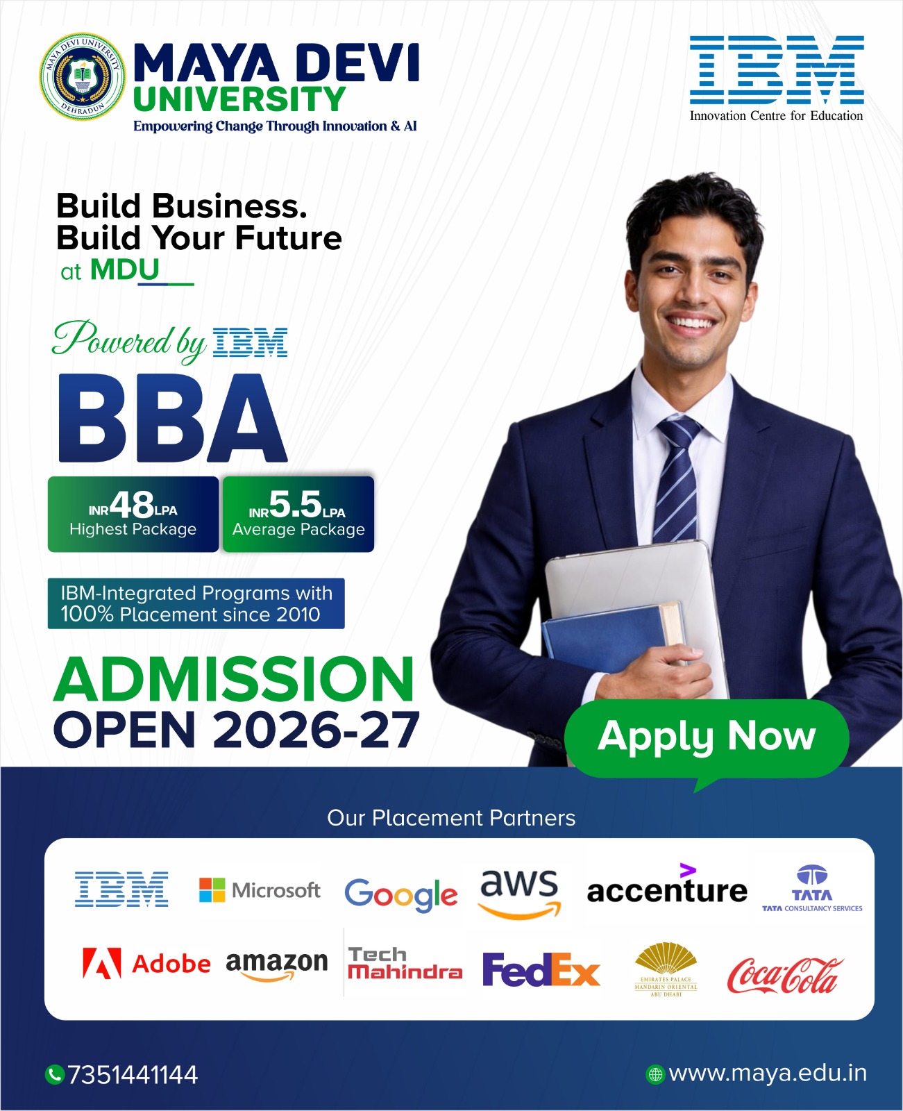 Maya Devi University, Dehra Dun. Facebook ad from Apr 23, 2026