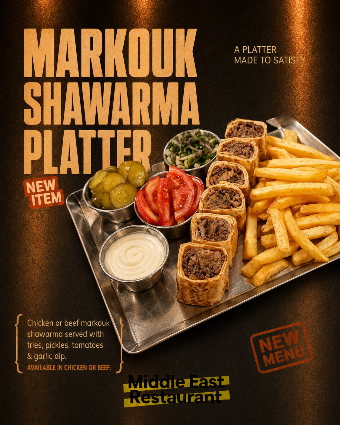 Middle East Restaurant / King of Shawarma / Kampala Facebook ad: Great Food Is Closer Than You Think